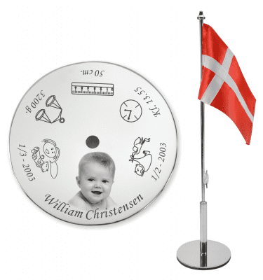 Navngivningsflag med fotogravering fra Memozz