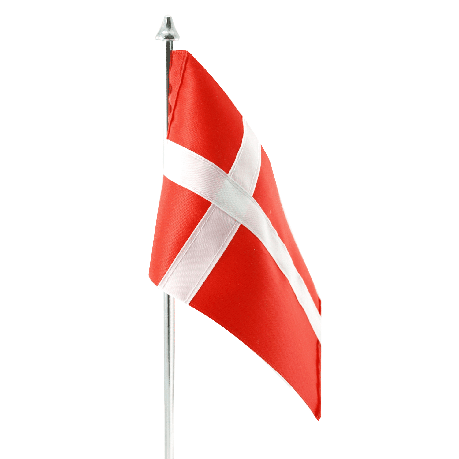 Rødt Dannebrogsflag - dansk flag - til bordflag fra Memozz