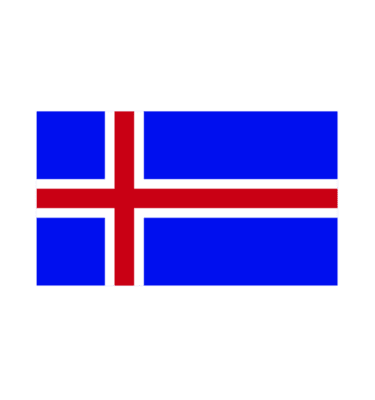 Islandsk flag som passer til de originale bordflag fra Memozz