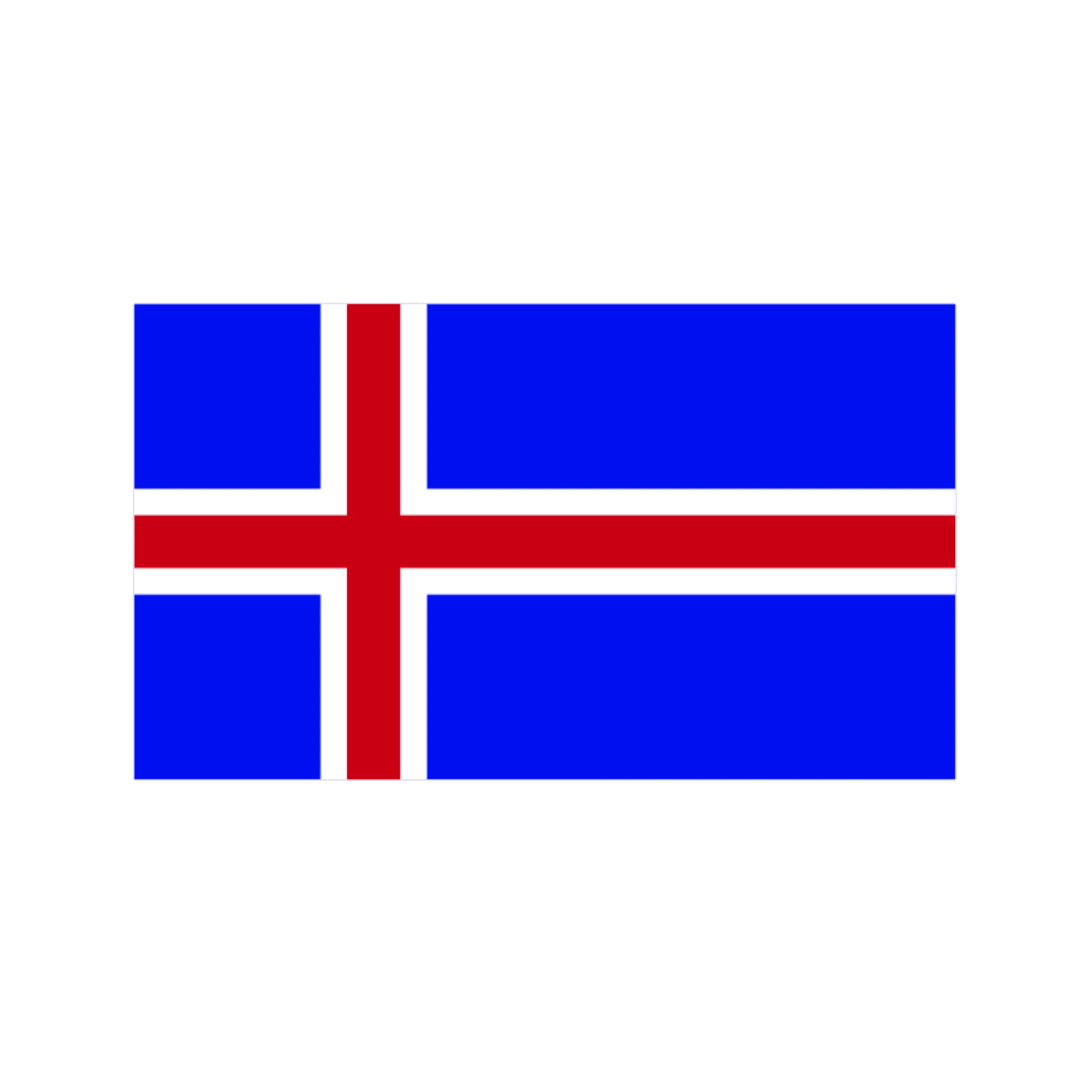 Islandsk flag som passer til de originale bordflag fra Memozz