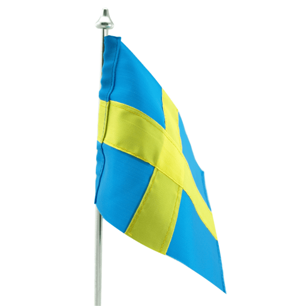 Svensk flag i stof - Passer til de graverede bordflag fra Memozz