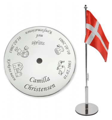 Konfirmationsflag med navn • Memozz.dk