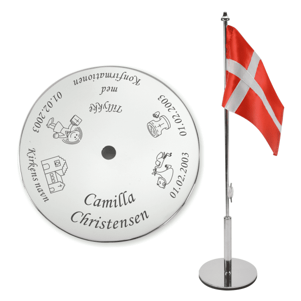 Konfirmationsflag med navn • Memozz.dk