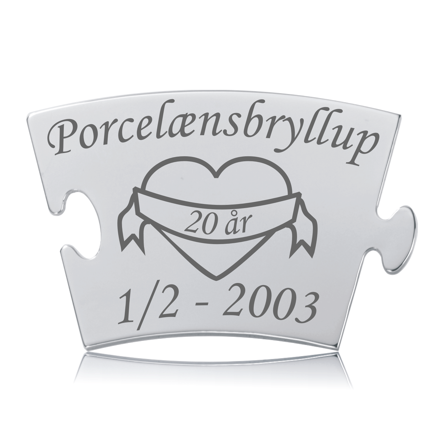 Porcelænsbryllup - Memozz Classic Mindebrik