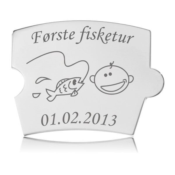 Spin mindebrik Første fisketur