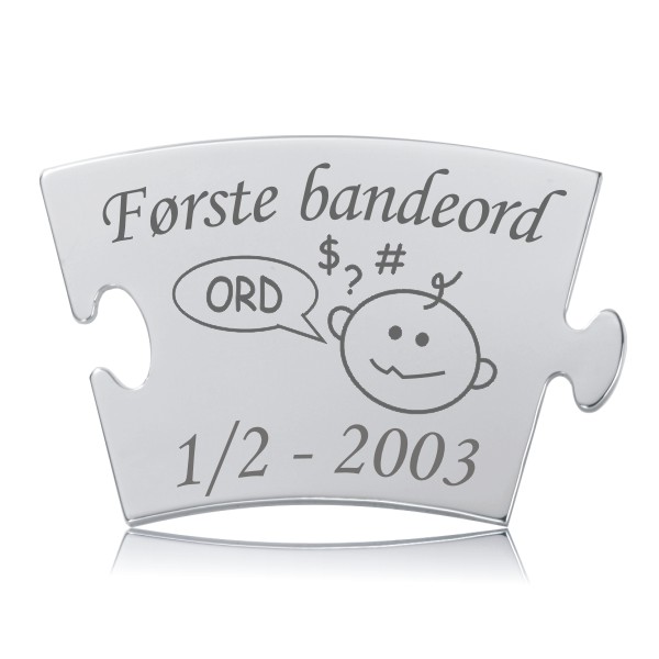 Memozz Classic mindebrik med Første bandeord Symbol