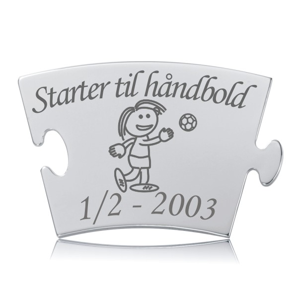 Memozz Classic mindebrik med starter til Håndbold symbol Pige