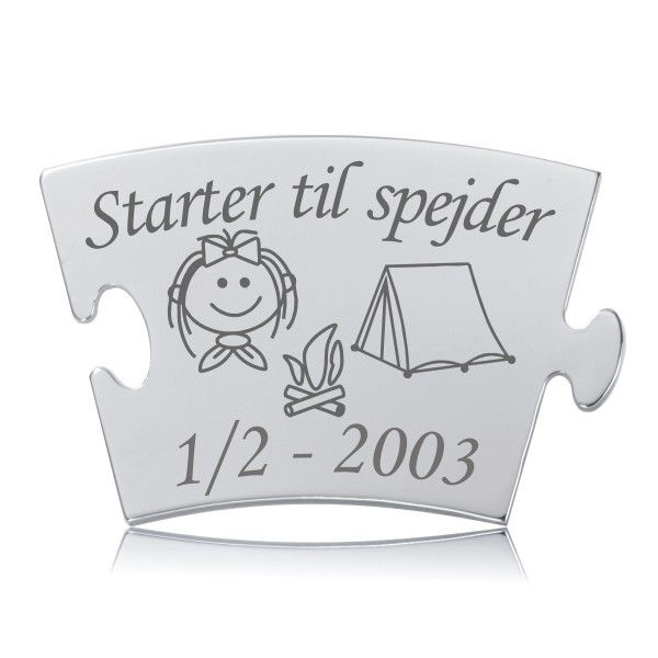 Memozz Classic mindebrik med starter til spejder symbol Pige