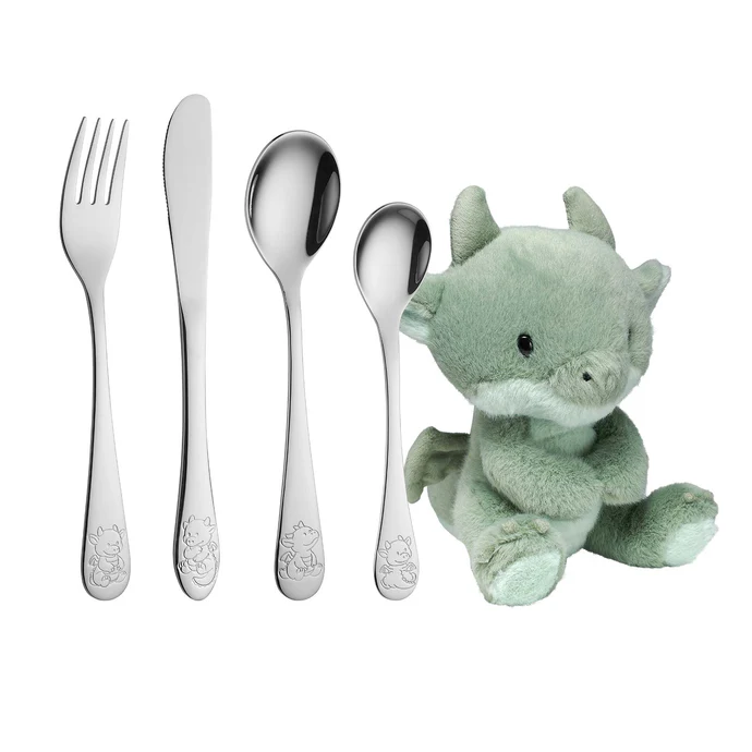 Bestik med drage motiver og bamse fra Nordahl Andersen